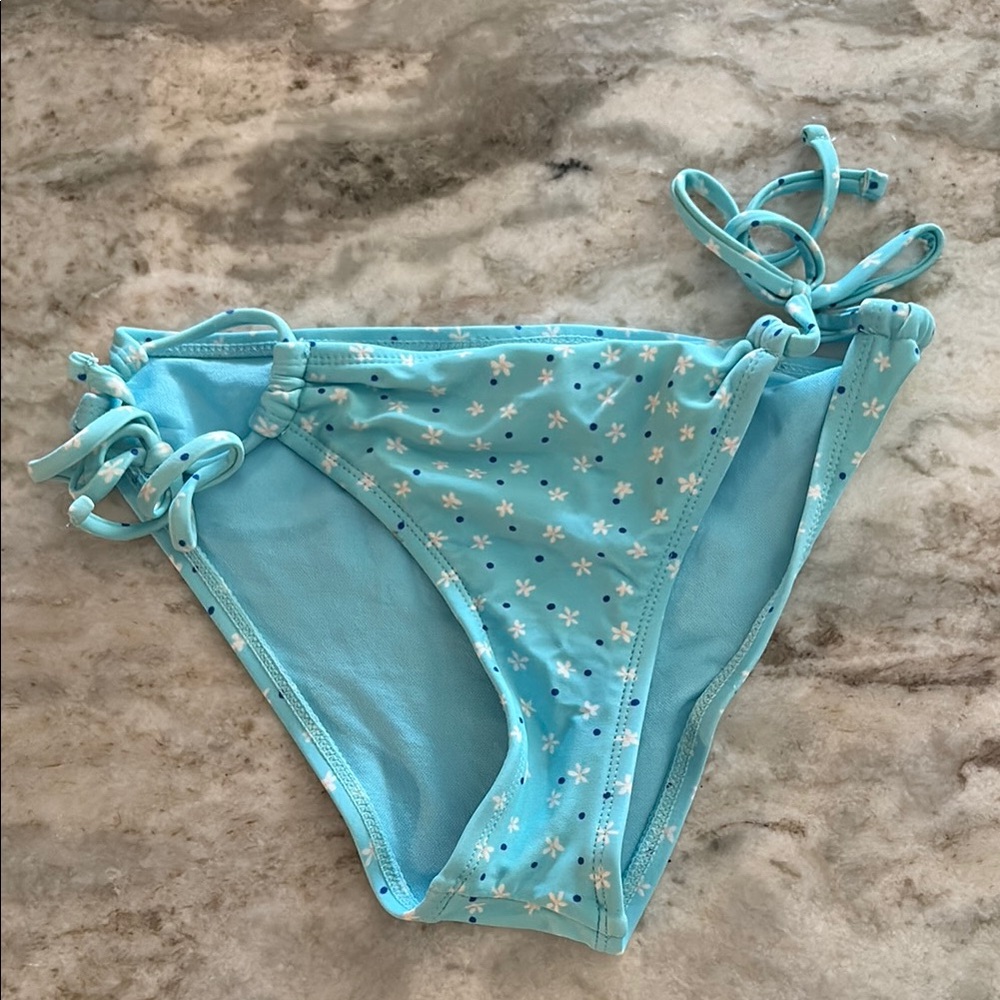 Xhilaration Blue Floral Bikini Bottoms